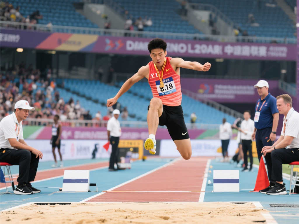 厦门钻石联赛：24岁张溟鲲主场8米18勇夺男子跳远冠军！🏅